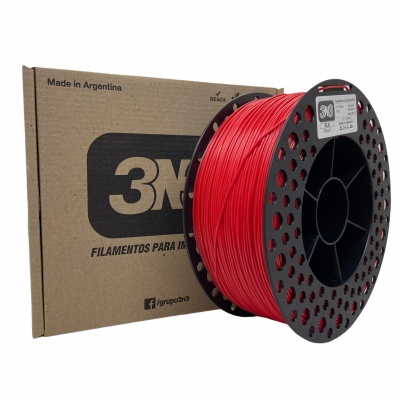 Filamento PLA 3N3 1.75mm 1Kg Vermelho
