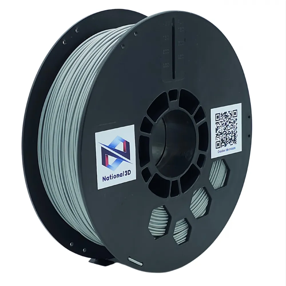 15384554925 Filamento Pla Max High Speed National 1 75Mm 1Kg Cinza Claro 3Deras