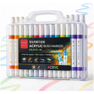 Kit Caneta Acrílica Colorida Marcador Permanente 24 Cores para Impressão 3D