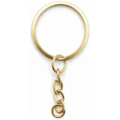 KIT 50 CHAVEIROS GANCHO ARGOLA SIMPLES DOURADO MULTFILA