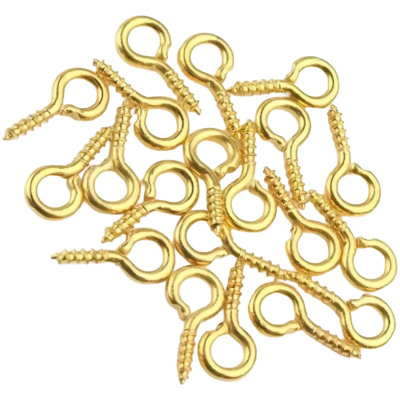 KIT 100 PARAFUSOS TIPO GANCHO DOURADO MULFILA