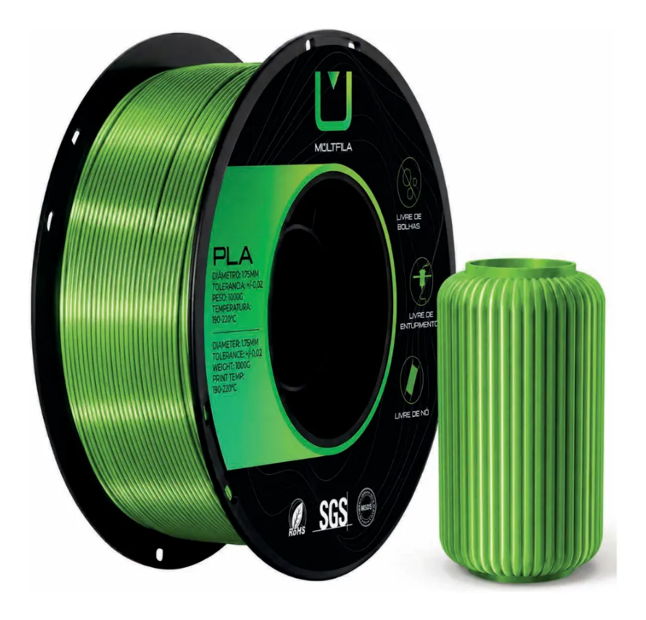 15613783753 D Nq Np 2X 604509 Mlb115201406377 072026 F Filamento 1Kg Multfila Silk Pla Verde Limao