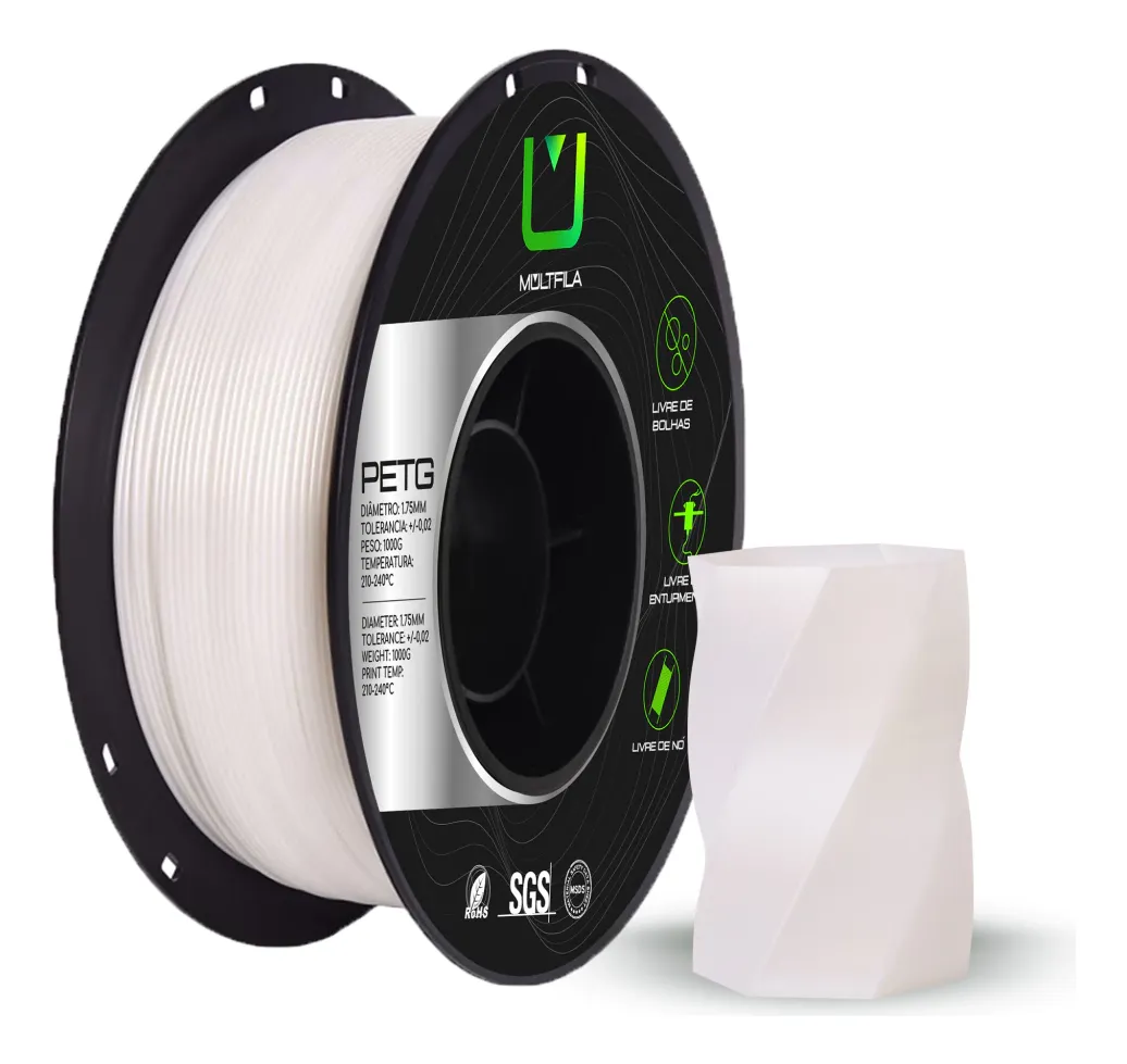 15613801609 D Nq Np 2X 716376 Mlb110434099549 042026 F Filamento Petg Branco Perolado 1Kg Multfila 3D 175Mm