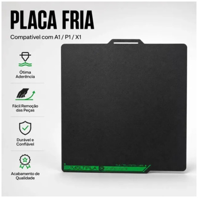 MESA COOL PLATE MULTFILA  (257x257) PRETA (A1/P1/X1)