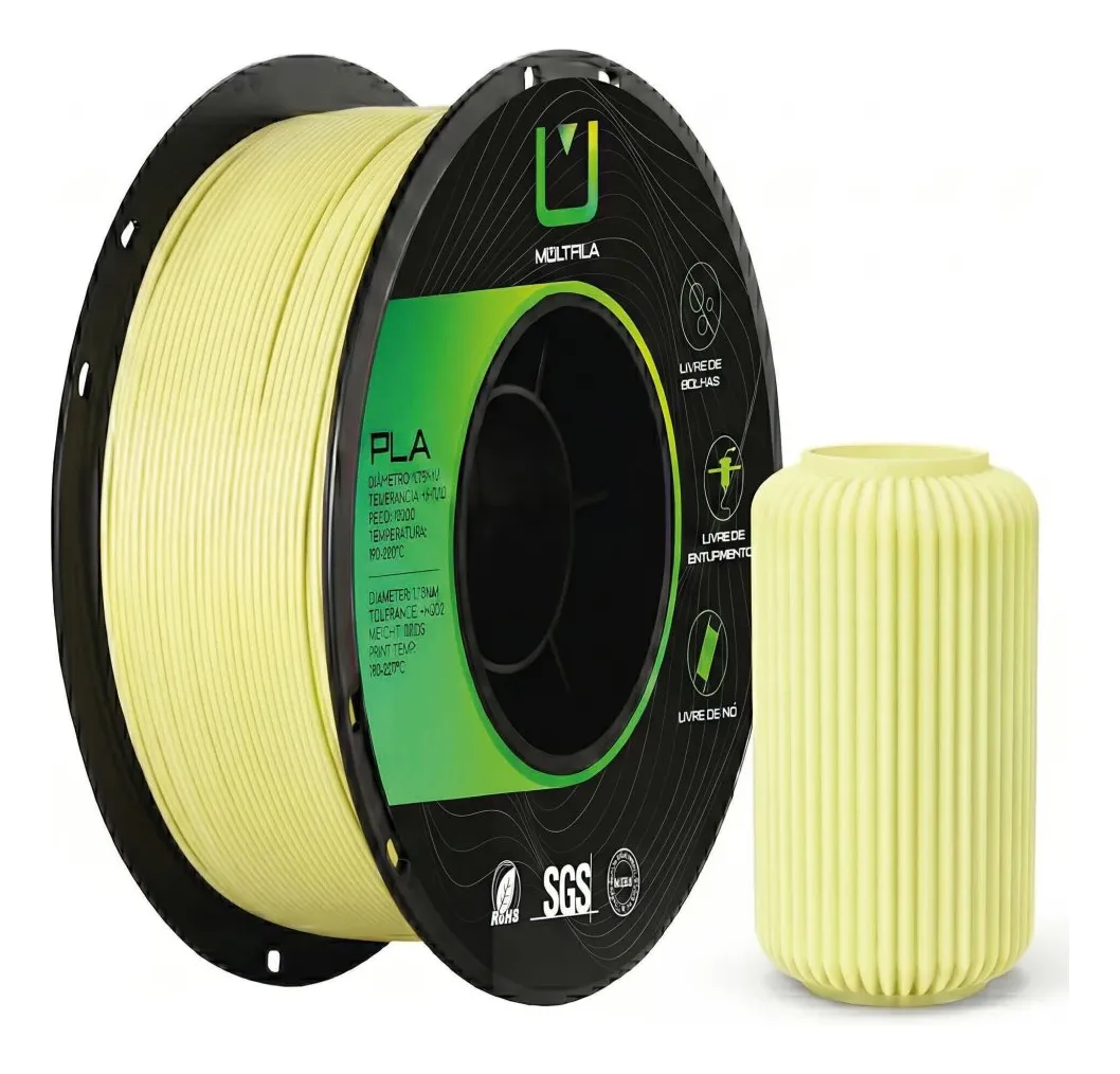 15615858566 D Nq Np 2X 820799 Mlb117281108299 092026 F Filamento 3D Pla Matte Amarelo Limao Multfila 175Mm